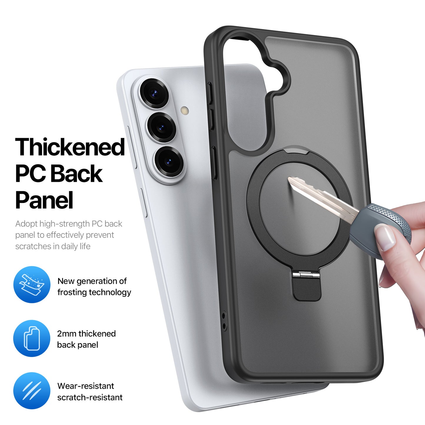 DUX DUCIS For Samsung Galaxy S26+ Magnetic Case  Yind Series Kickstand PC TPU Matte Phone Cover