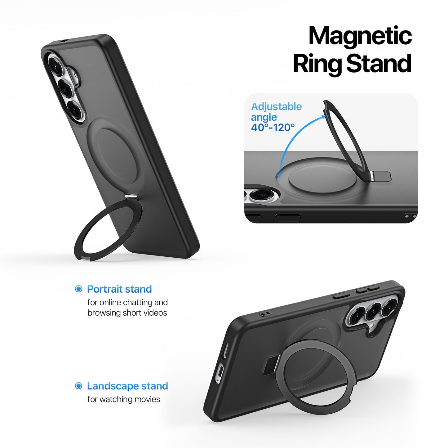 DUX DUCIS For Samsung Galaxy S26+ Magnetic Case  Yind Series Kickstand PC TPU Matte Phone Cover
