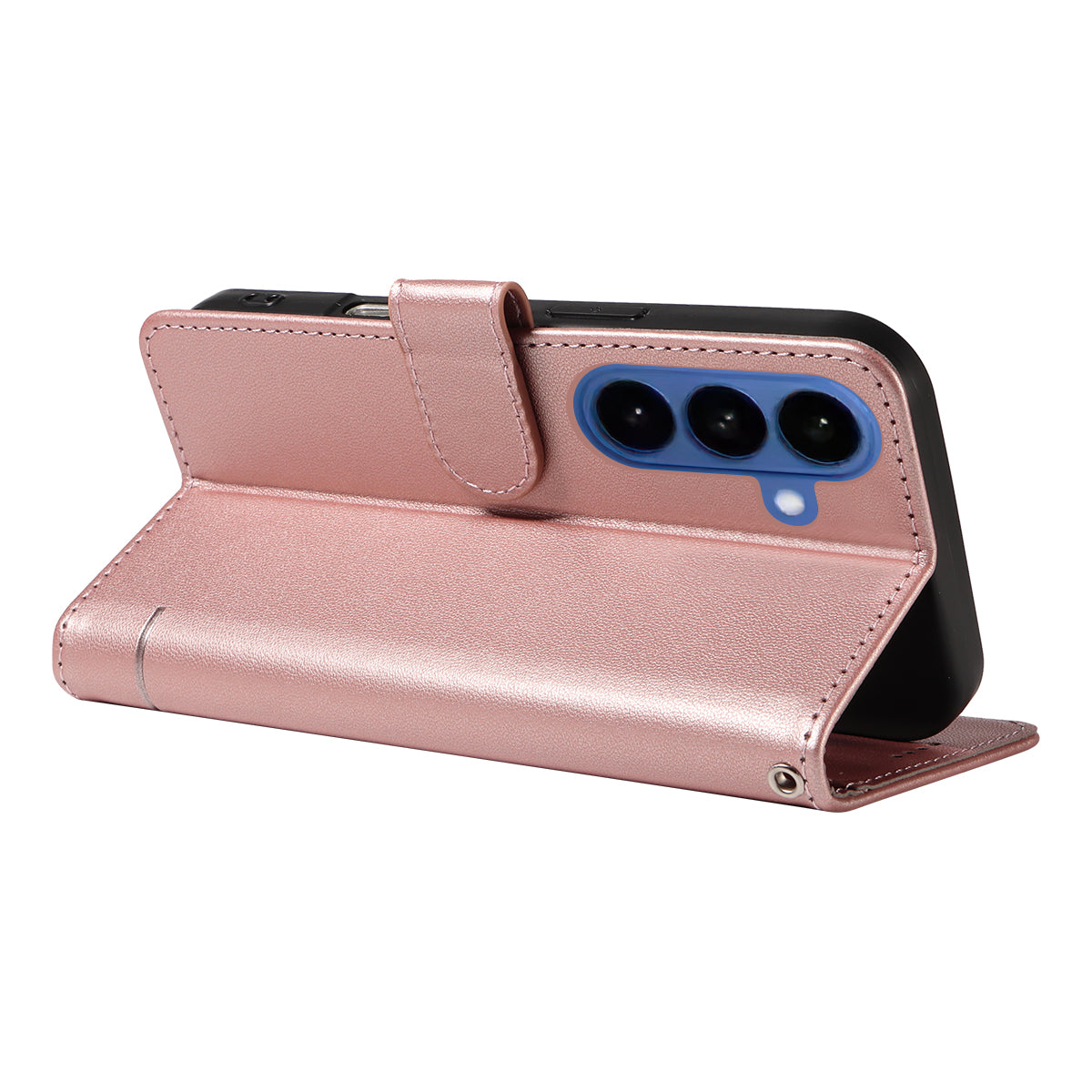 For Samsung Galaxy S26+ Case Cat Pattern Imprint Leather Phone Cover with Wrist Strap