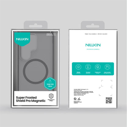 NILLKIN Super Frosted Shield Pro for Samsung Galaxy S26 Ultra Magnetic Case Matte PC TPU Clear Black Phone Back Cover