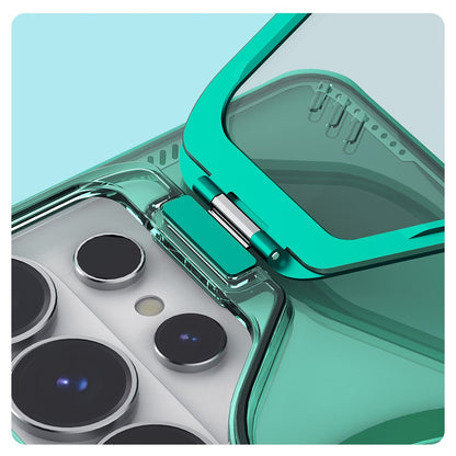 NILLKIN Iceblade CamProp For Samsung Galaxy S26 Ultra Magnetic Case Clear Lens Lid Kickstand PC TPU Phone Cover