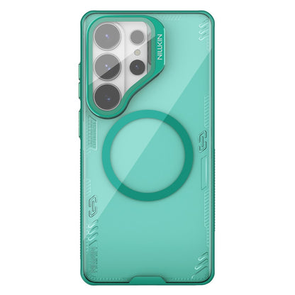 NILLKIN Iceblade CamProp For Samsung Galaxy S26 Ultra Magnetic Case Clear Lens Lid Kickstand PC TPU Phone Cover