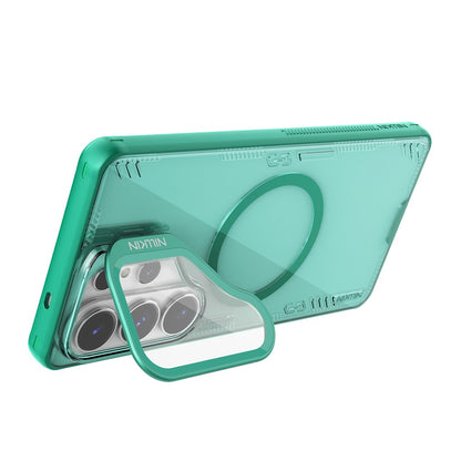 NILLKIN Iceblade CamProp For Samsung Galaxy S26 Ultra Magnetic Case Clear Lens Lid Kickstand PC TPU Phone Cover