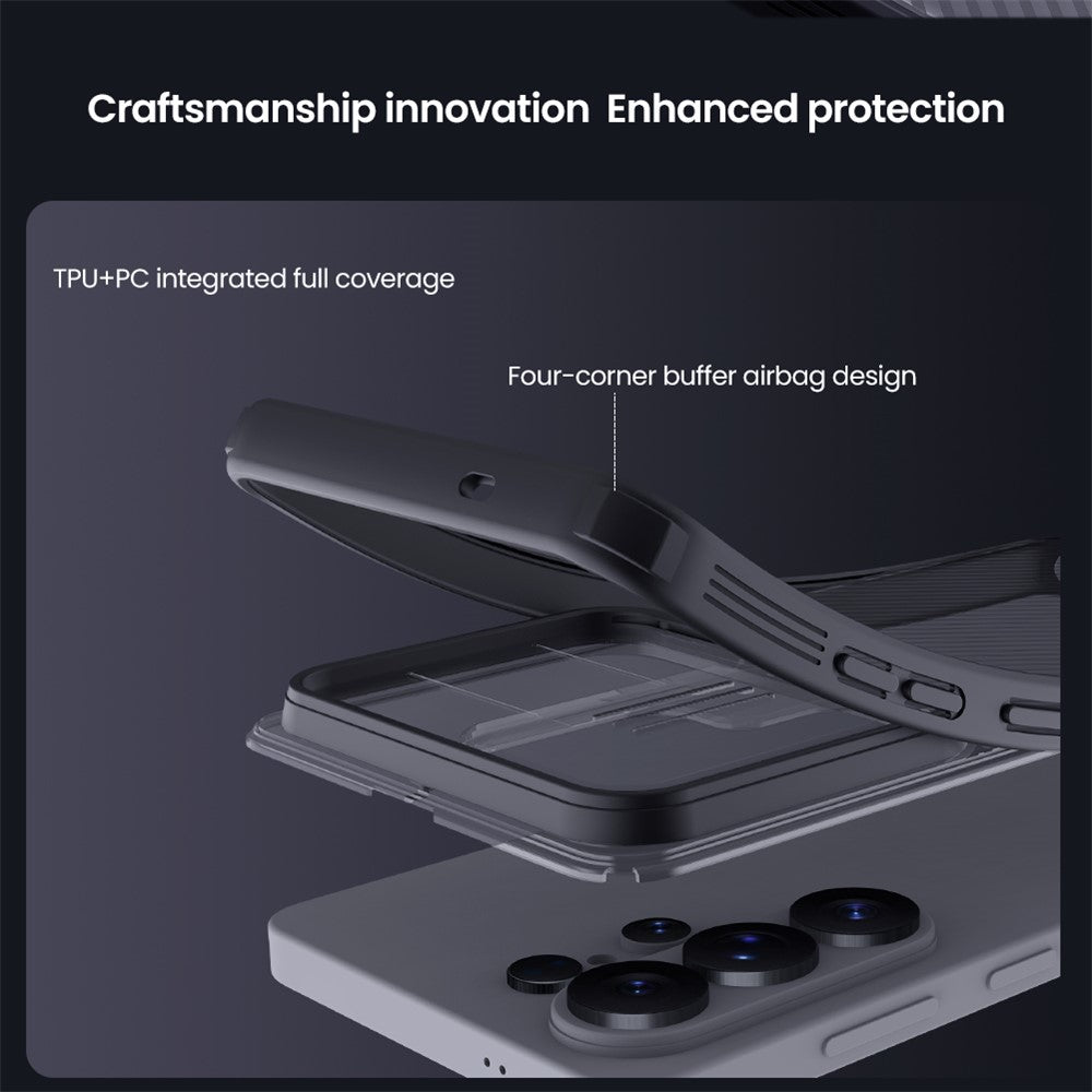 NILLKIN Camshield Pro Series For Samsung Galaxy S26 Ultra Case TPU + PC Clear Black Phone Cover with Camera Slider