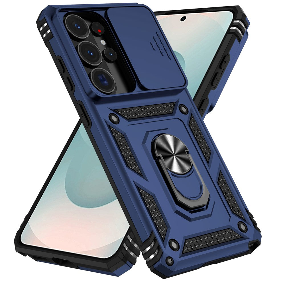 For Samsung Galaxy S26 Ultra Case PC + TPU Phone Cover with Lens Protection Kickstand