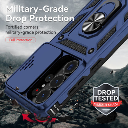 For Samsung Galaxy S26 Ultra Case PC + TPU Phone Cover with Lens Protection Kickstand