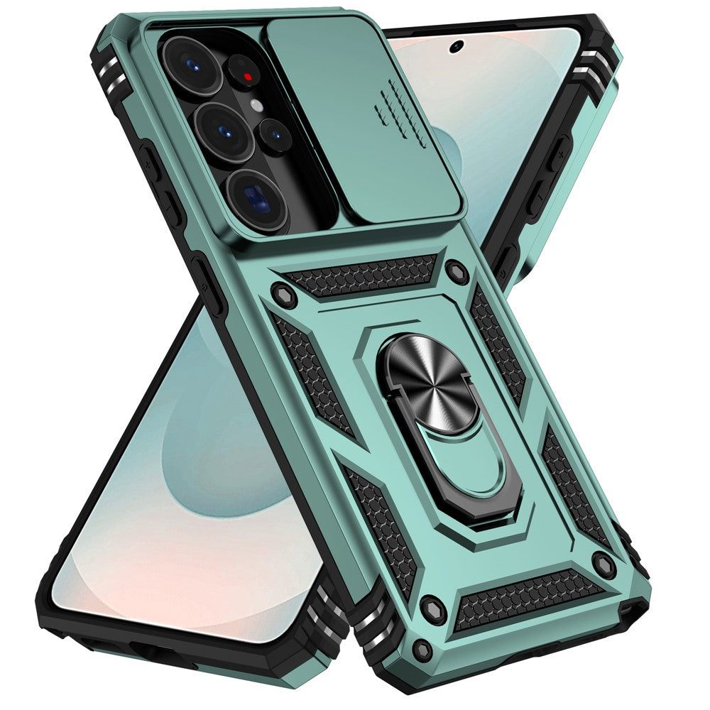 For Samsung Galaxy S26 Ultra Case PC + TPU Phone Cover with Lens Protection Kickstand