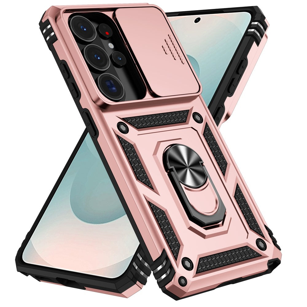 For Samsung Galaxy S26 Ultra Case PC + TPU Phone Cover with Lens Protection Kickstand