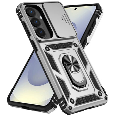 For Samsung Galaxy S26+ Case PC + TPU Phone Cover with Lens Protection Kickstand