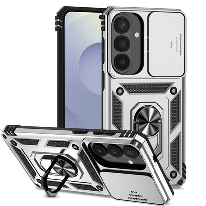 For Samsung Galaxy S26+ Case PC + TPU Phone Cover with Lens Protection Kickstand
