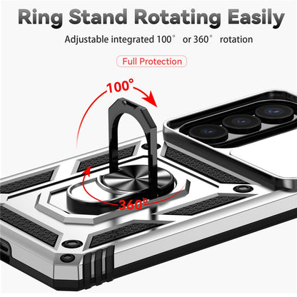 For Samsung Galaxy S26+ Case PC + TPU Phone Cover with Lens Protection Kickstand