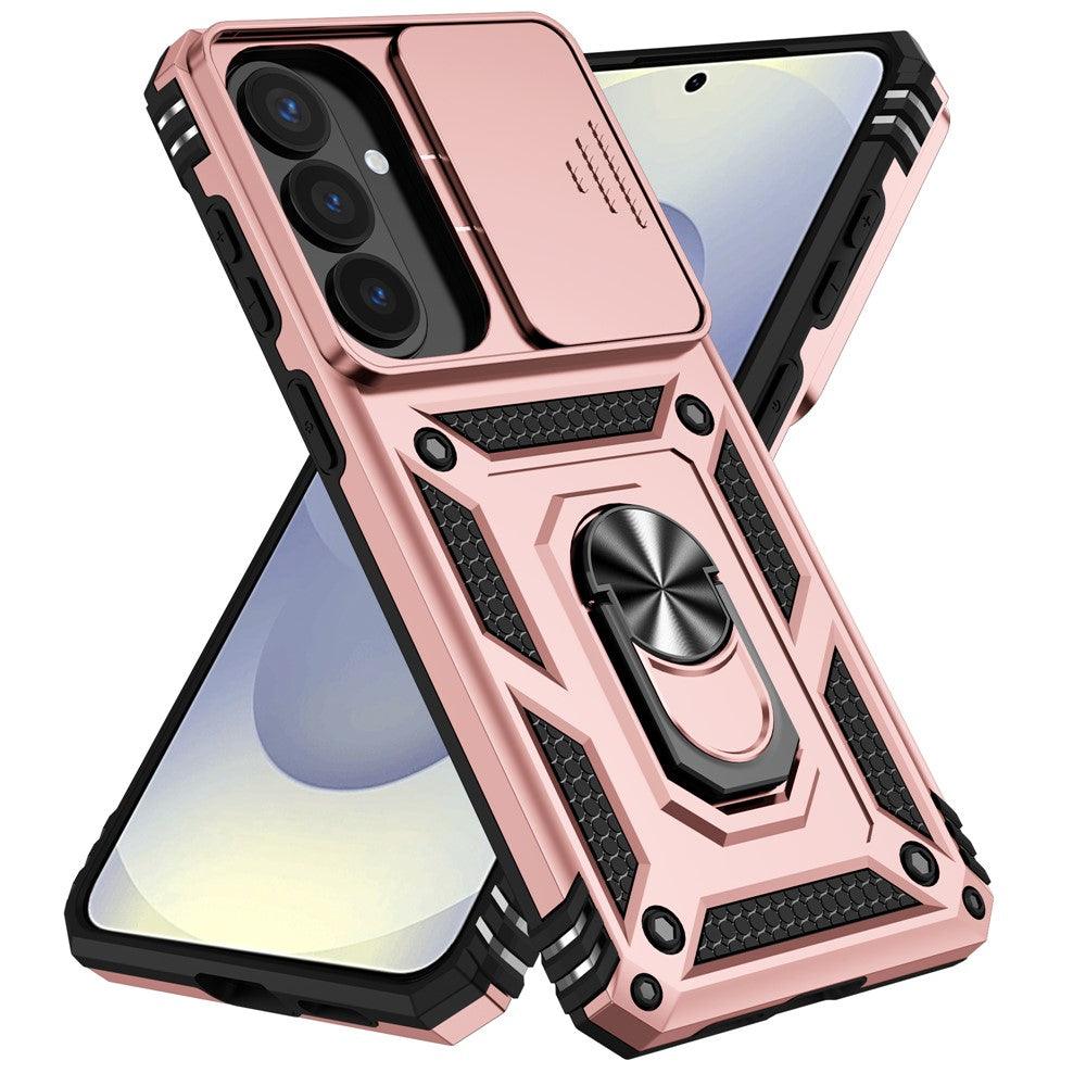 For Samsung Galaxy S26+ Case PC + TPU Phone Cover with Lens Protection Kickstand