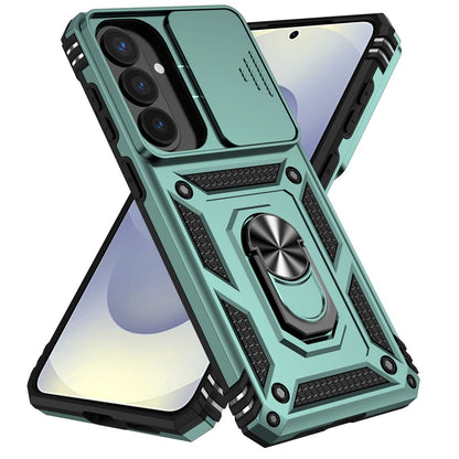 For Samsung Galaxy S26+ Case PC + TPU Phone Cover with Lens Protection Kickstand