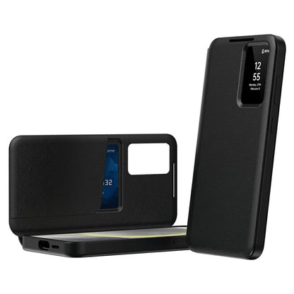 For Samsung Galaxy S26 Ultra Case with Card Holder Smart View Window Leather Phone Cover