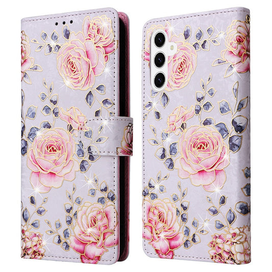 For Samsung Galaxy S26+ Case RFID Blocking Flower Leather Phone Cover