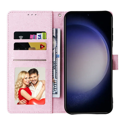 For Samsung Galaxy S26+ Case RFID Blocking Flower Leather Phone Cover