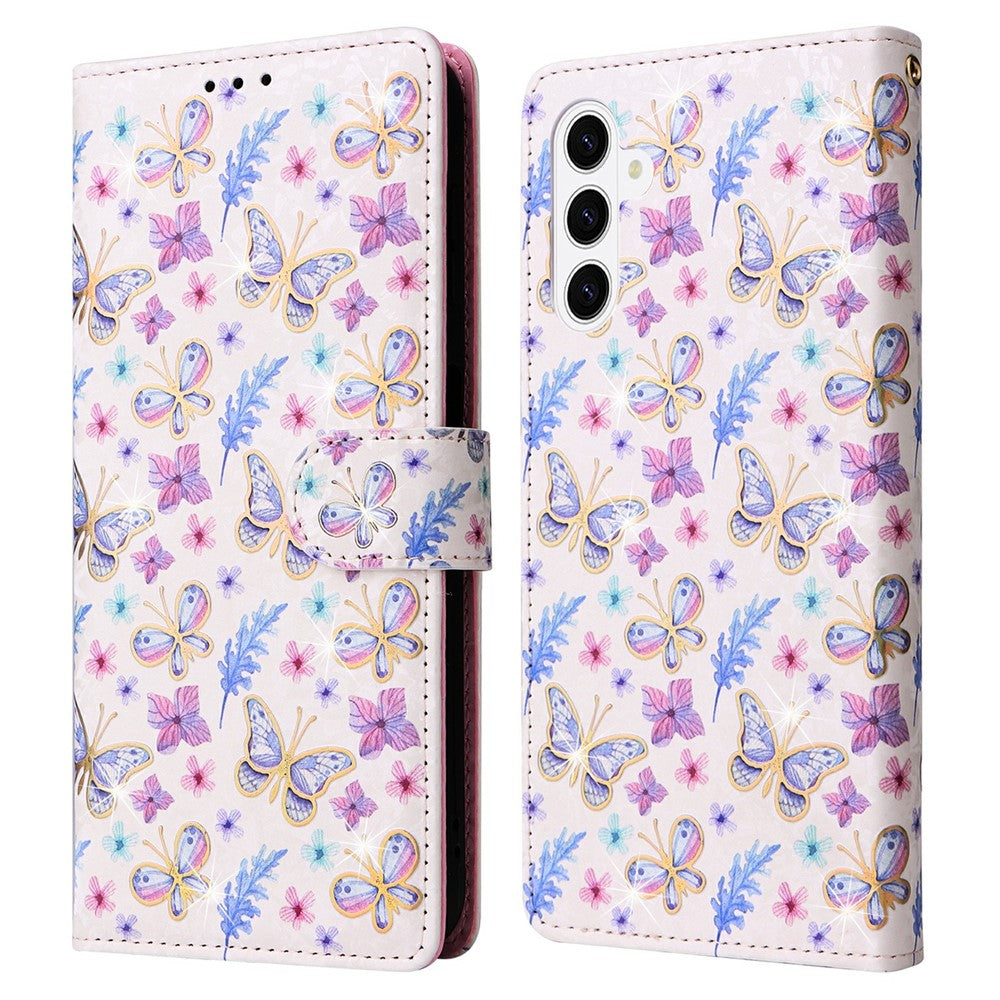For Samsung Galaxy S26+ Case RFID Blocking Flower Leather Phone Cover