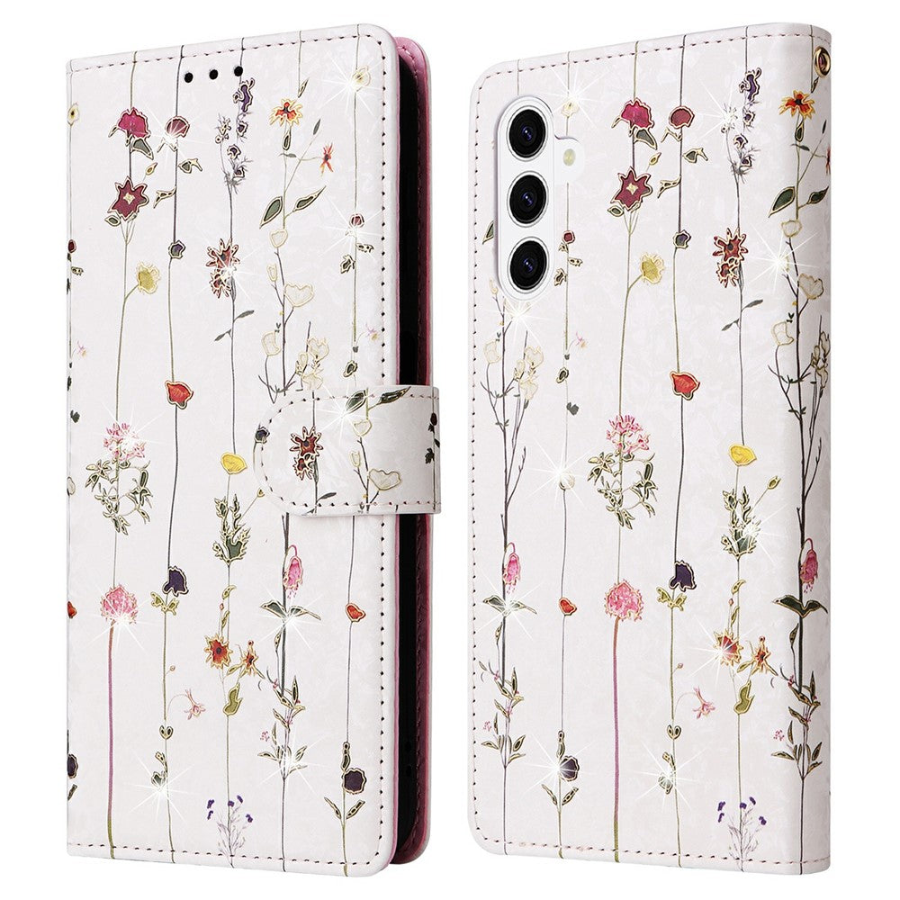 For Samsung Galaxy S26+ Case RFID Blocking Flower Leather Phone Cover