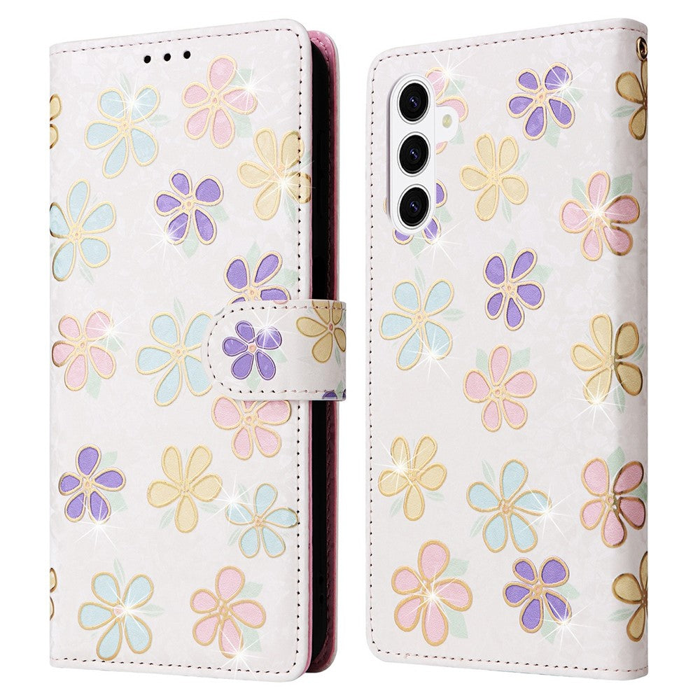For Samsung Galaxy S26+ Case RFID Blocking Flower Leather Phone Cover