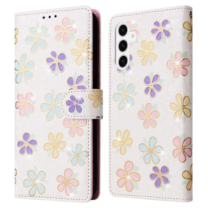 For Samsung Galaxy S26+ Case RFID Blocking Flower Leather Phone Cover
