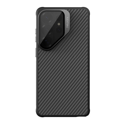 NILLKIN For Samsung Galaxy S26 Ultra Magnetic Case TPU + Aramid Fiber Lens Cover Kickstand Phone Cover