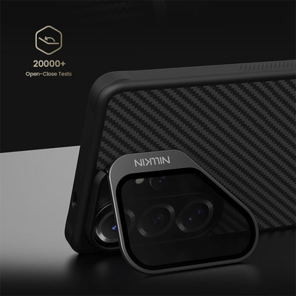 NILLKIN For Samsung Galaxy S26 Ultra Magnetic Case TPU + Aramid Fiber Lens Cover Kickstand Phone Cover