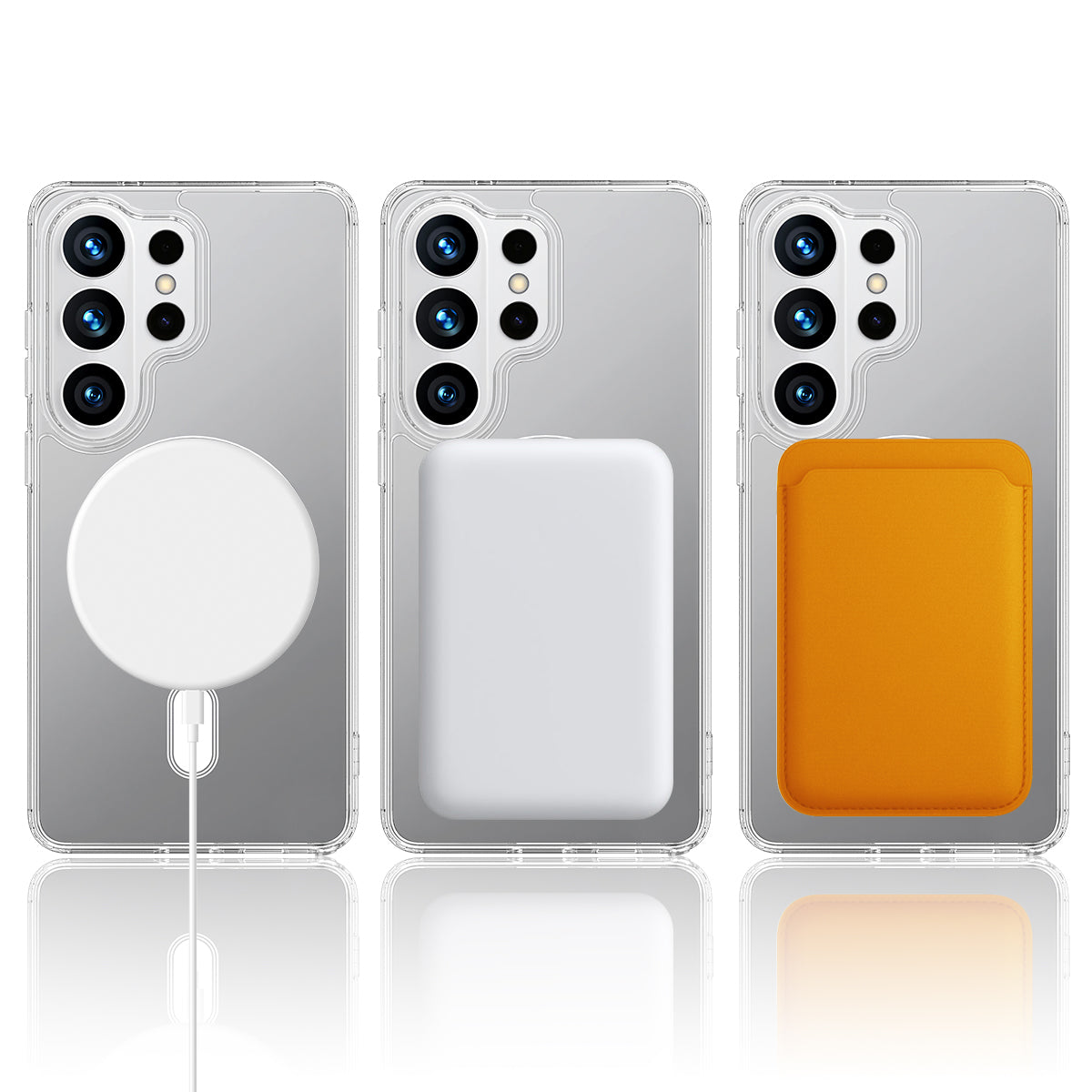 For Samsung Galaxy S26 Ultra Clear Phone Magnetic Case TPU+Acrylic Back Cover