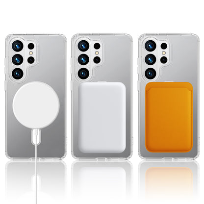 For Samsung Galaxy S26 Ultra Clear Phone Magnetic Case TPU+Acrylic Back Cover