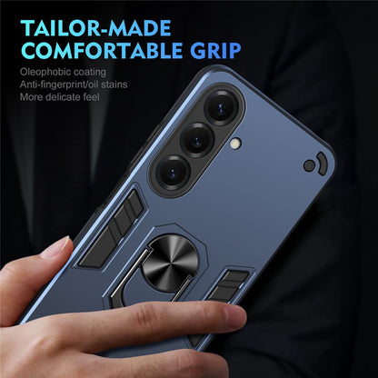 For Samsung Galaxy S26+ Case PC + TPU Drop Defend Phone Cover with Ring Kickstand