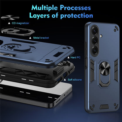 For Samsung Galaxy S26+ Case PC + TPU Drop Defend Phone Cover with Ring Kickstand