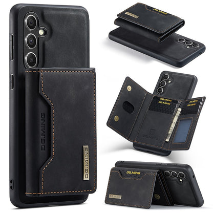 DG.MING M2 Series for Samsung Galaxy S26+ PU Leather Tri-Fold Multiple Card Slots Holder Pocket Purse