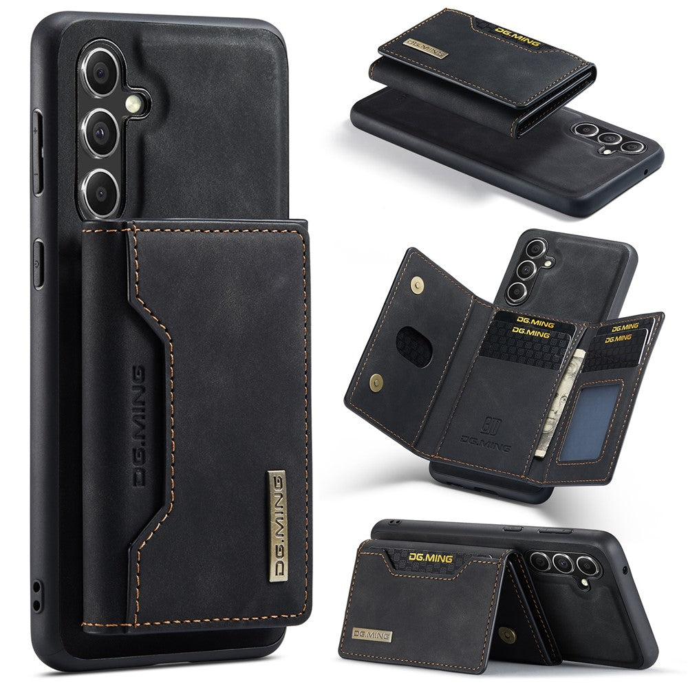 DG.MING M2 Series for Samsung Galaxy S26+ PU Leather Tri-Fold Multiple Card Slots Holder Pocket Purse