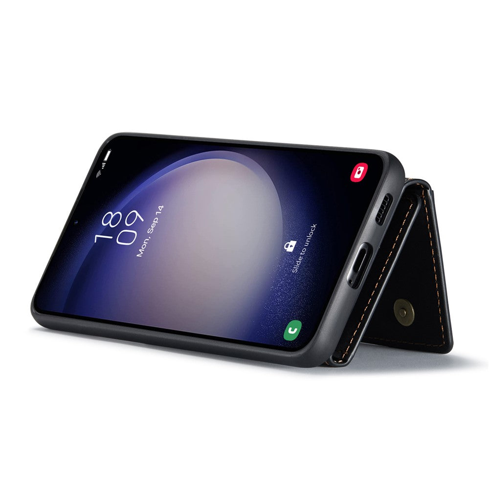 DG.MING M2 Series for Samsung Galaxy S26+ PU Leather Tri-Fold Multiple Card Slots Holder Pocket Purse