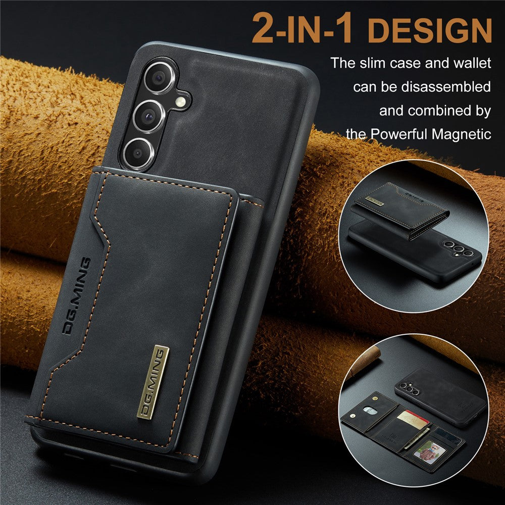 DG.MING M2 Series for Samsung Galaxy S26+ PU Leather Tri-Fold Multiple Card Slots Holder Pocket Purse