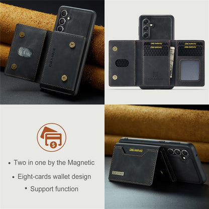 DG.MING M2 Series for Samsung Galaxy S26+ PU Leather Tri-Fold Multiple Card Slots Holder Pocket Purse