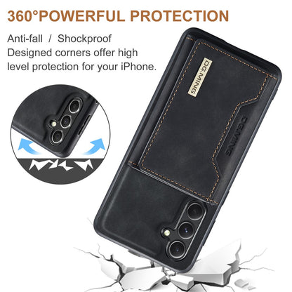 DG.MING M2 Series for Samsung Galaxy S26+ PU Leather Tri-Fold Multiple Card Slots Holder Pocket Purse