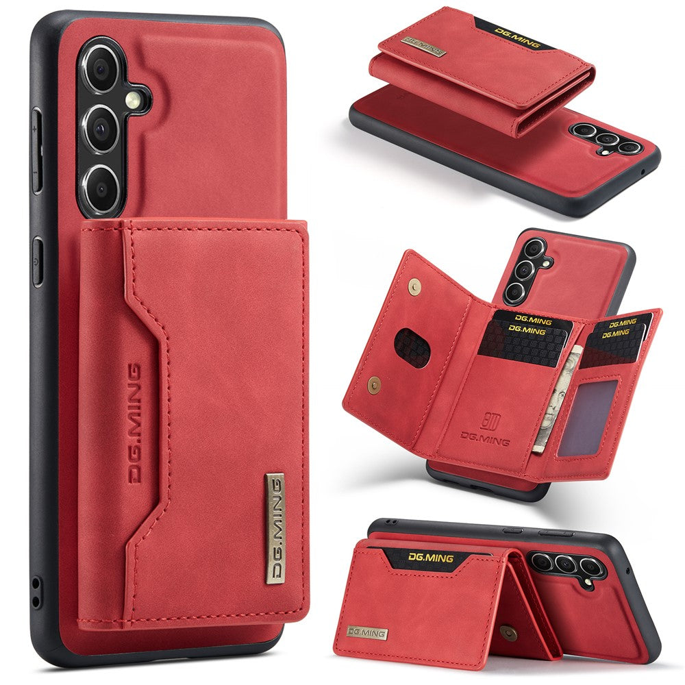DG.MING M2 Series for Samsung Galaxy S26+ PU Leather Tri-Fold Multiple Card Slots Holder Pocket Purse