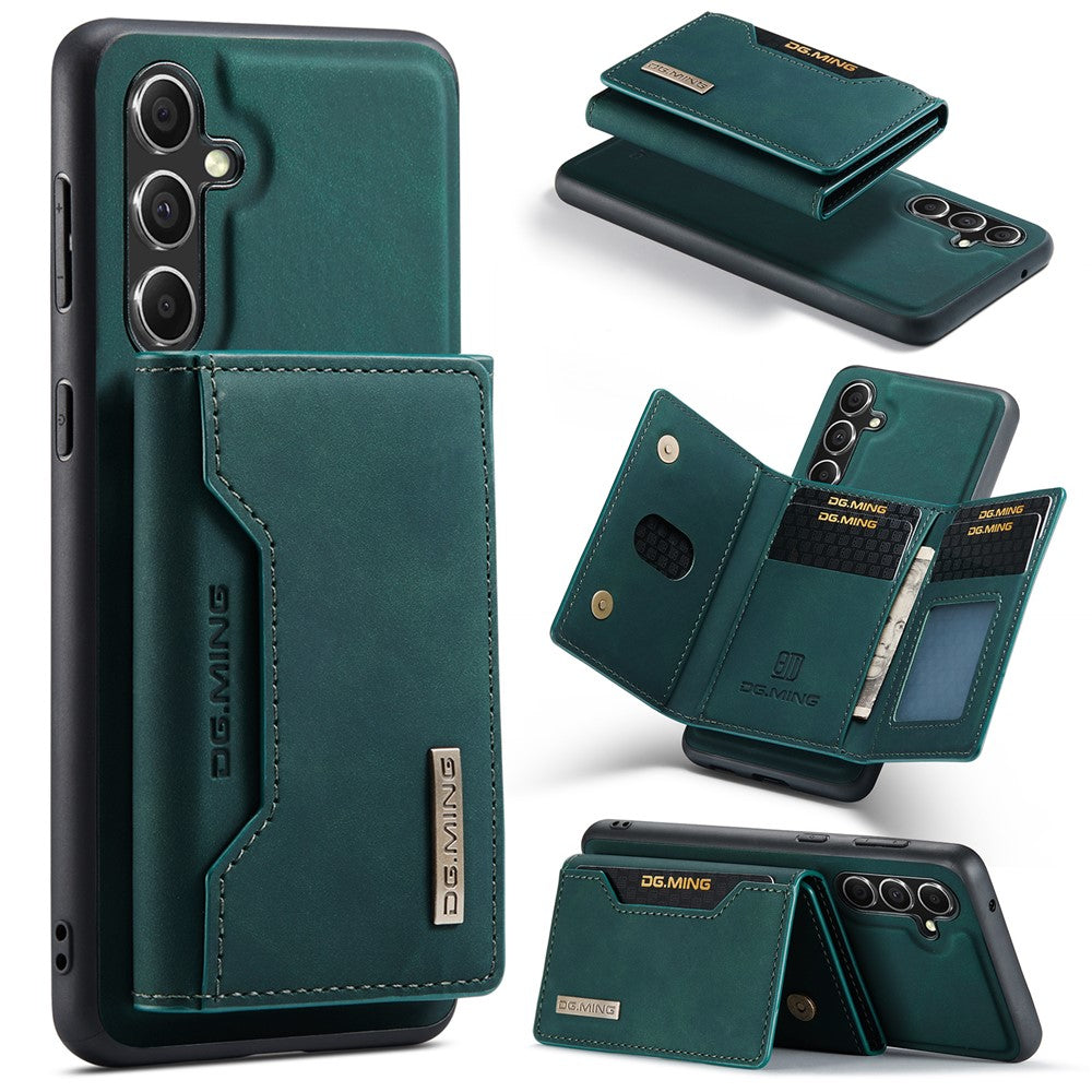 DG.MING M2 Series for Samsung Galaxy S26+ PU Leather Tri-Fold Multiple Card Slots Holder Pocket Purse