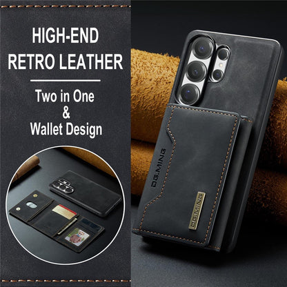 DG.MING M2 Series for Samsung Galaxy S26 Ultra PU Leather Tri-Fold Multiple Card Slots Holder Pocket Purse