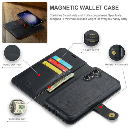 DG.MING for Samsung Galaxy S26+ Case Detachable Wallet Stand Split Leather Phone Cover