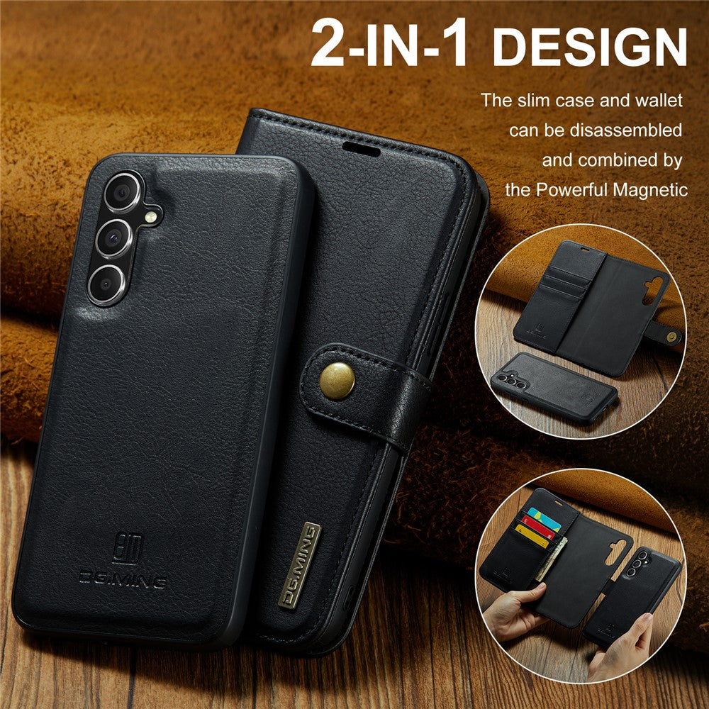 DG.MING for Samsung Galaxy S26+ Case Detachable Wallet Stand Split Leather Phone Cover