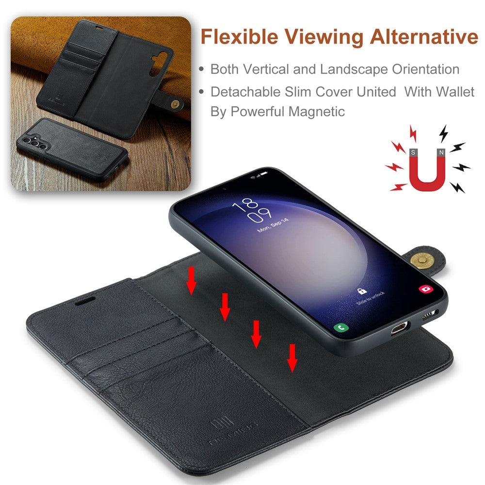 DG.MING for Samsung Galaxy S26+ Case Detachable Wallet Stand Split Leather Phone Cover