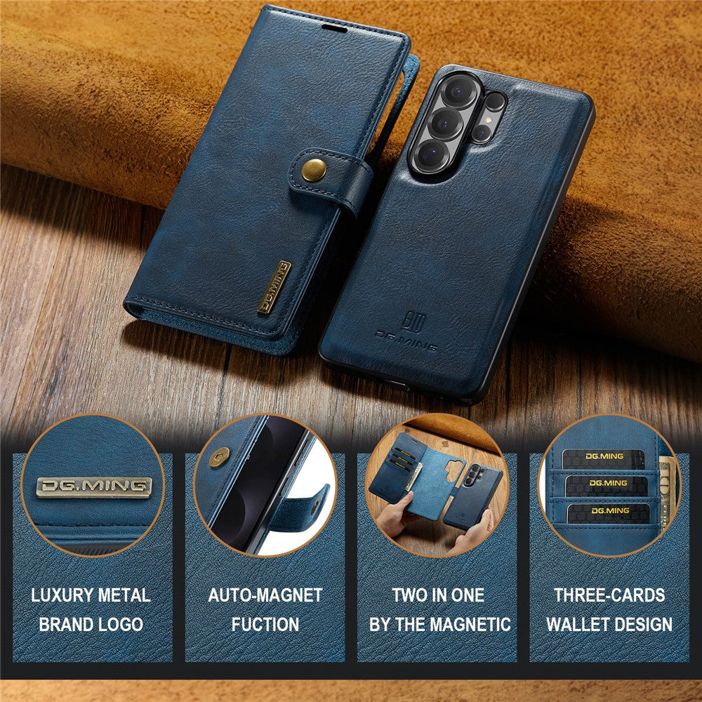 DG.MING for Samsung Galaxy S26 Ultra Case Detachable Wallet Stand Split Leather Phone Cover