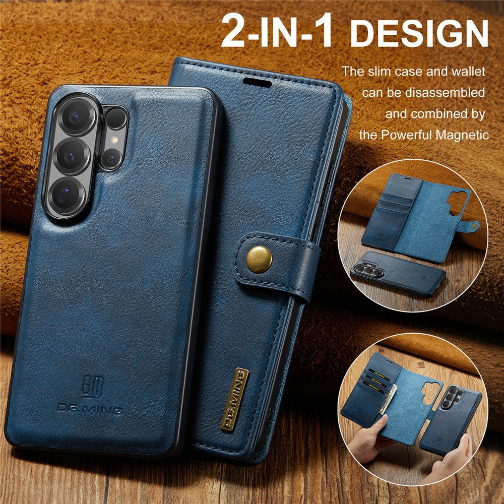 DG.MING for Samsung Galaxy S26 Ultra Case Detachable Wallet Stand Split Leather Phone Cover