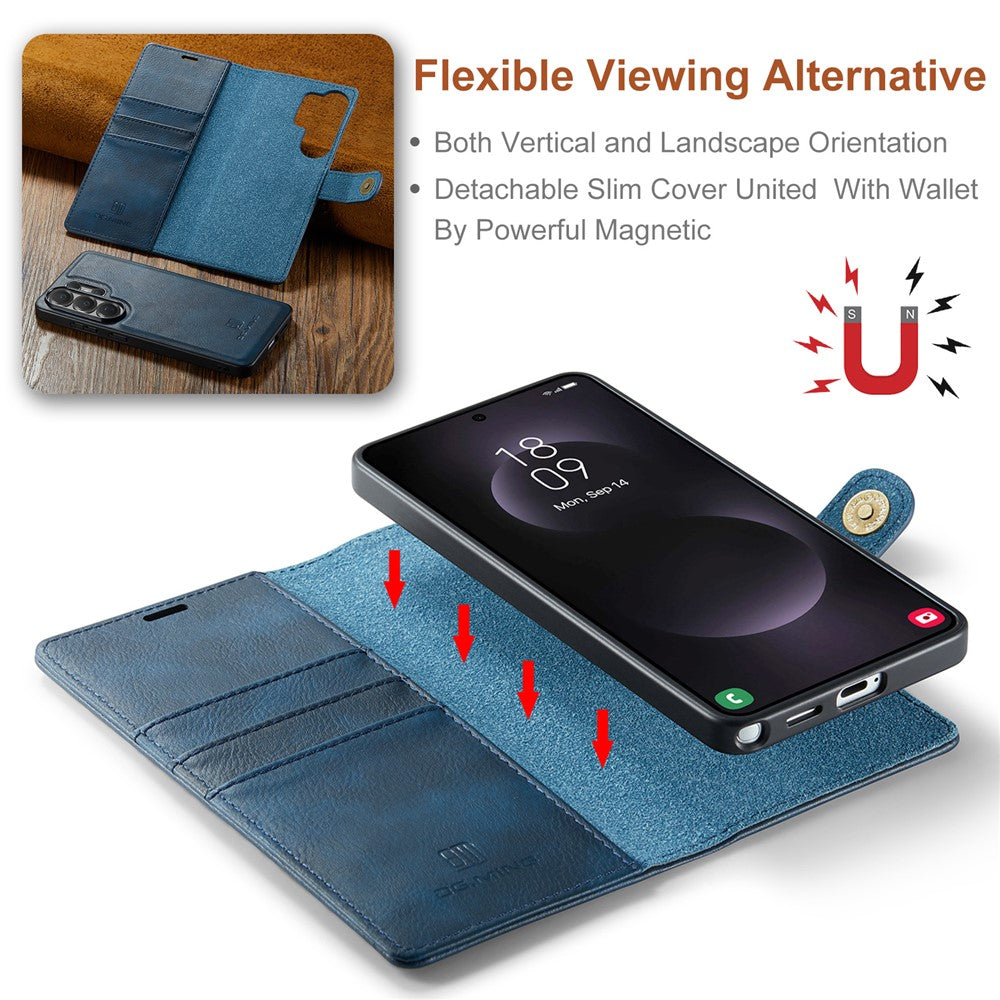 DG.MING for Samsung Galaxy S26 Ultra Case Detachable Wallet Stand Split Leather Phone Cover