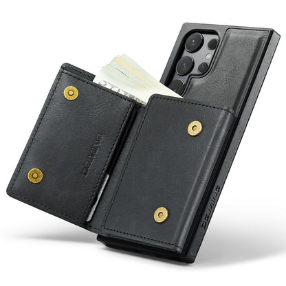 DG.MING M6 Series for Samsung Galaxy S26 Ultra Case RFID Blocking Wallet Multi-Layer Card Holder Coin Purse Bag