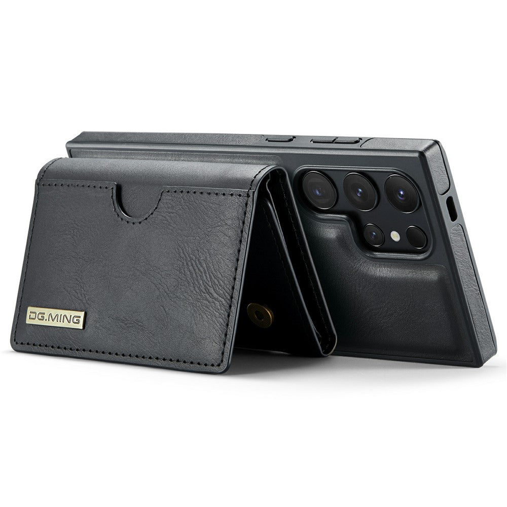DG.MING M6 Series for Samsung Galaxy S26 Ultra Case RFID Blocking Wallet Multi-Layer Card Holder Coin Purse Bag