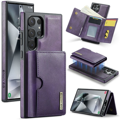 DG.MING M6 Series for Samsung Galaxy S26 Ultra Case RFID Blocking Wallet Multi-Layer Card Holder Coin Purse Bag