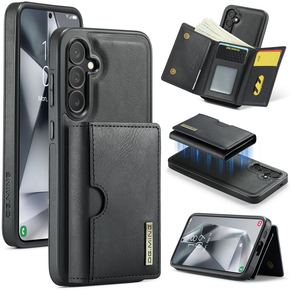 DG.MING M6 Series for Samsung Galaxy S26+ Case RFID Blocking Wallet Multi-Layer Card Holder Coin Purse Bag
