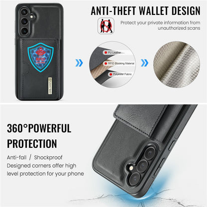 DG.MING M6 Series for Samsung Galaxy S26+ Case RFID Blocking Wallet Multi-Layer Card Holder Coin Purse Bag